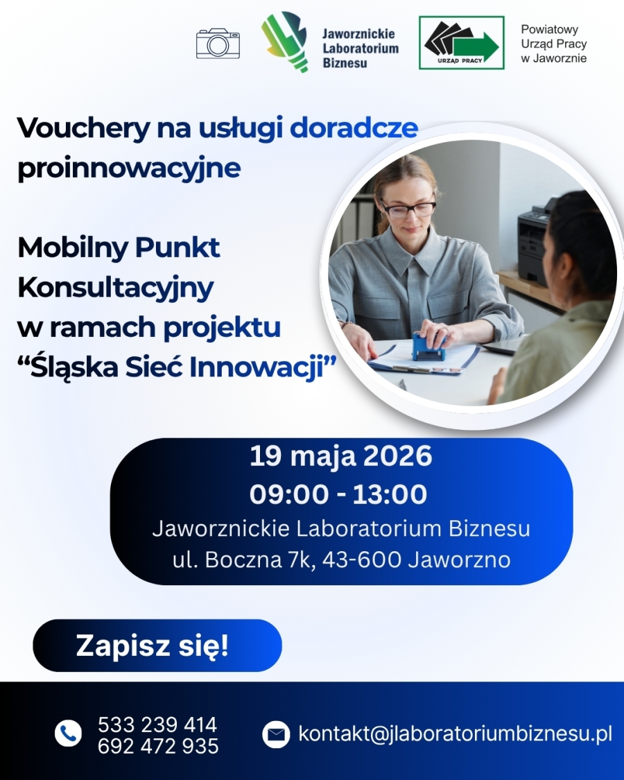 19 maja br. Vouchery na usługi doradcze proinnowacyjne - Mobilny Punkt Konsultacyjny